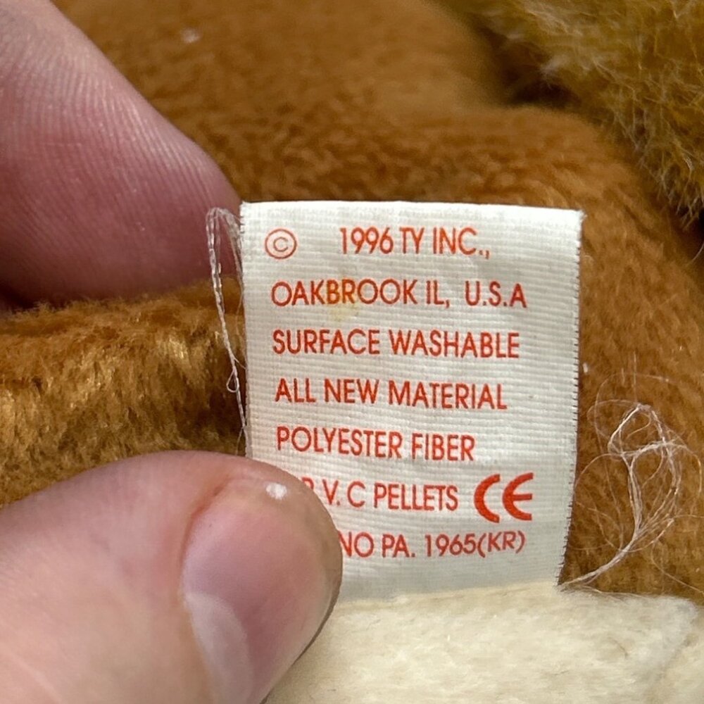 Vintage TY Beanie Baby Nuts The Squirrel Plush Stuffed Animal Toy 1996 - Picture 5 of 8